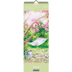 Calendriers Longs 41x17cm 16 mois 2025-2026 Ambiance florale