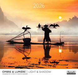 Calendriers 30x30cm 16 mois 2025-2026 Ombre et lumière