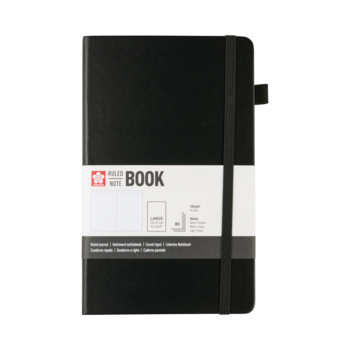 SAKURA Carnet de Notes ligné Noir 13x21cm 140 g 80 Feuilles