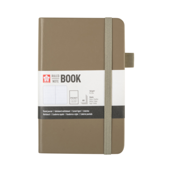 SAKURA Carnet de Notes ligné Cendre 9x14cm 140 g 80 Feuilles