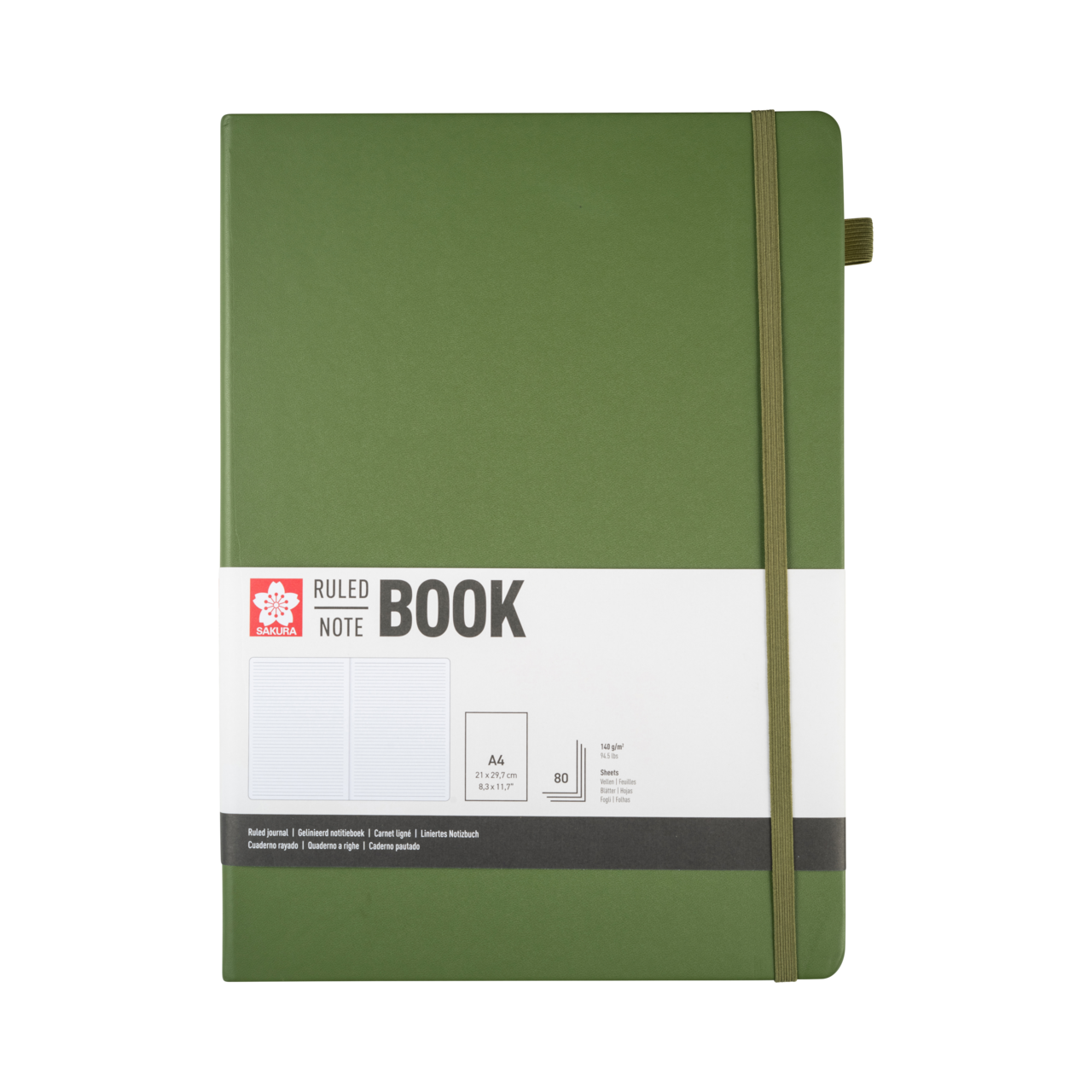 SAKURA Carnet de Notes ligné Aiguille de Pin 21x30cm 140 g 80 Feuilles