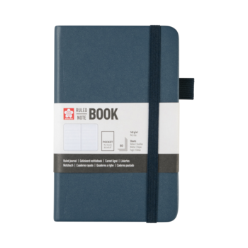 SAKURA Carnet de Notes ligné Indigo 9x14cm 140 g 80 Feuilles