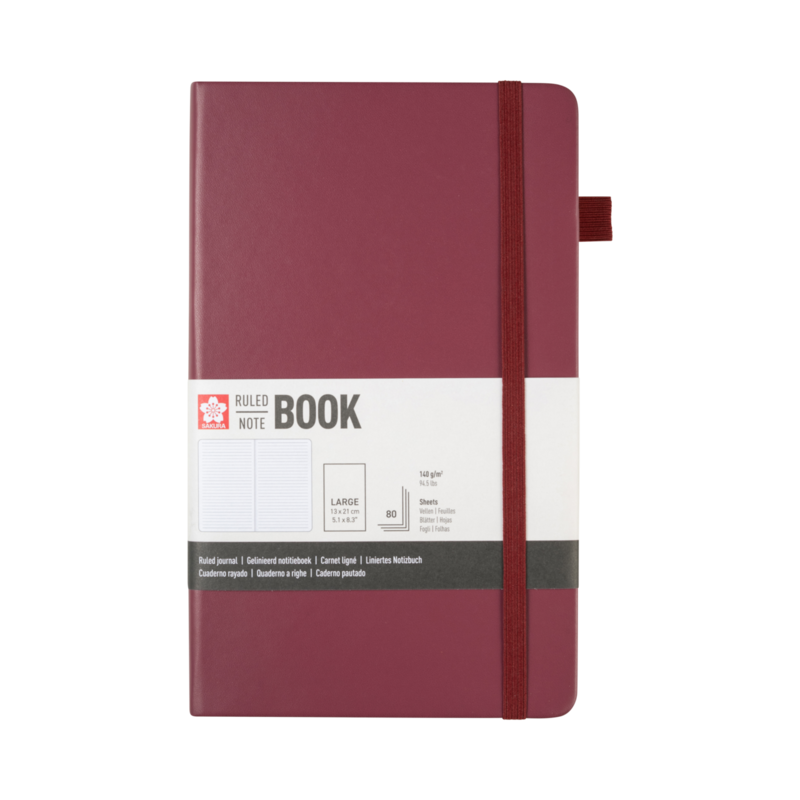 SAKURA Carnet de Notes ligné Mûrier 13x21cm 140 g 80 Feuilles