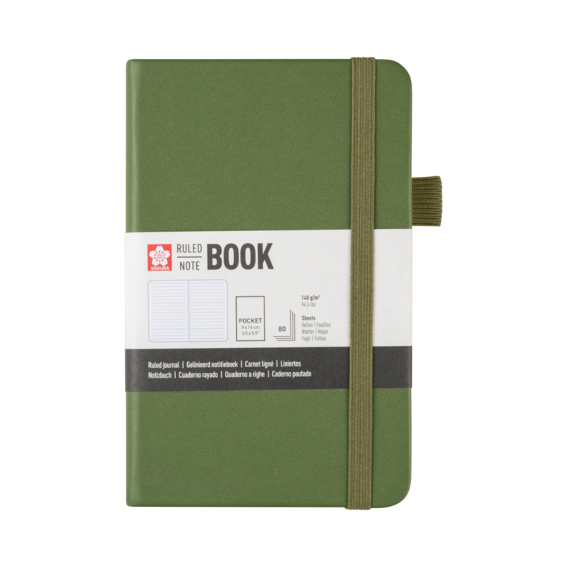 SAKURA Carnet de Notes ligné Aiguille de Pin 9x14cm 140 g 80 Feuilles