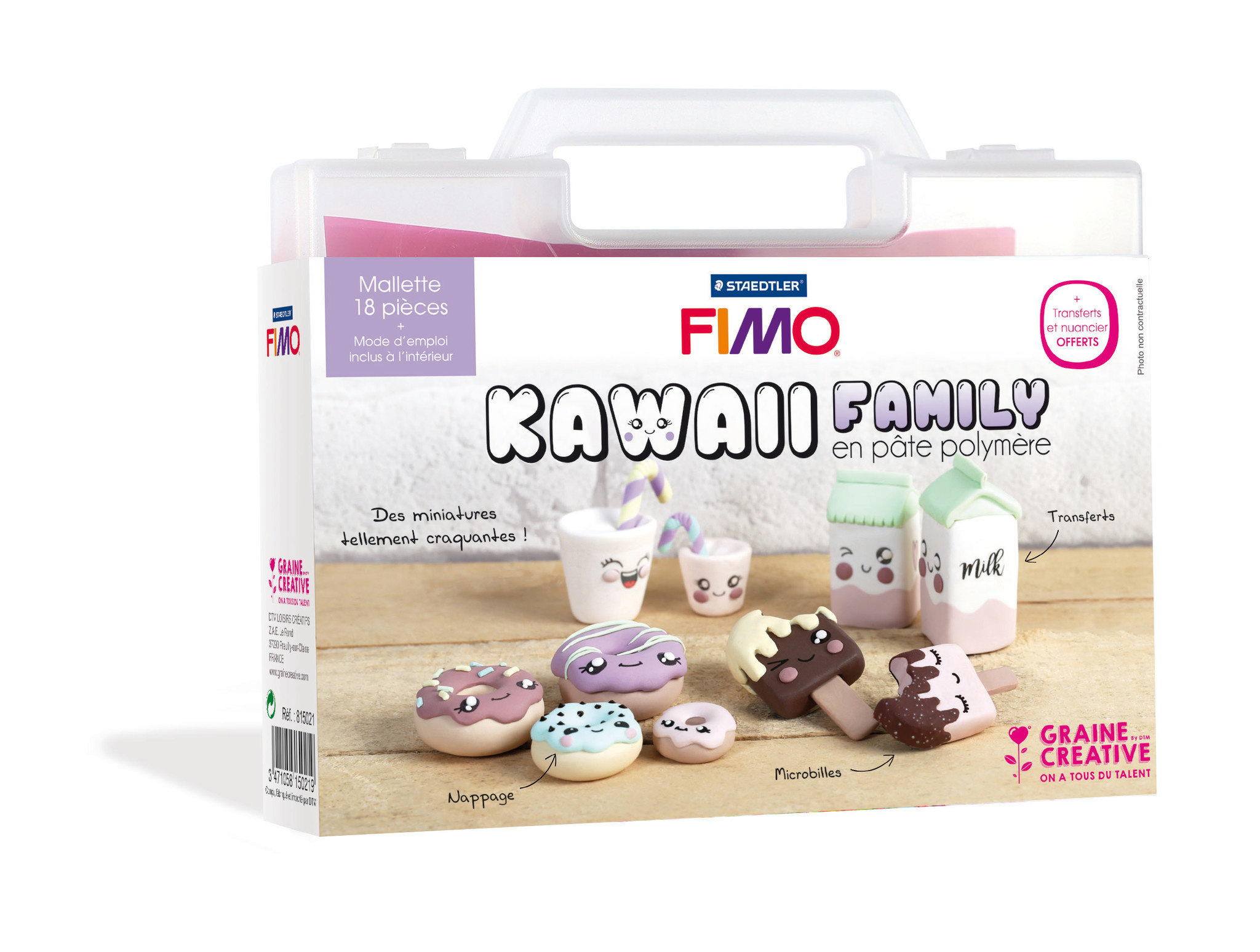 GRAINE CREATIVE Mallette "Kawaii Family" Fimo