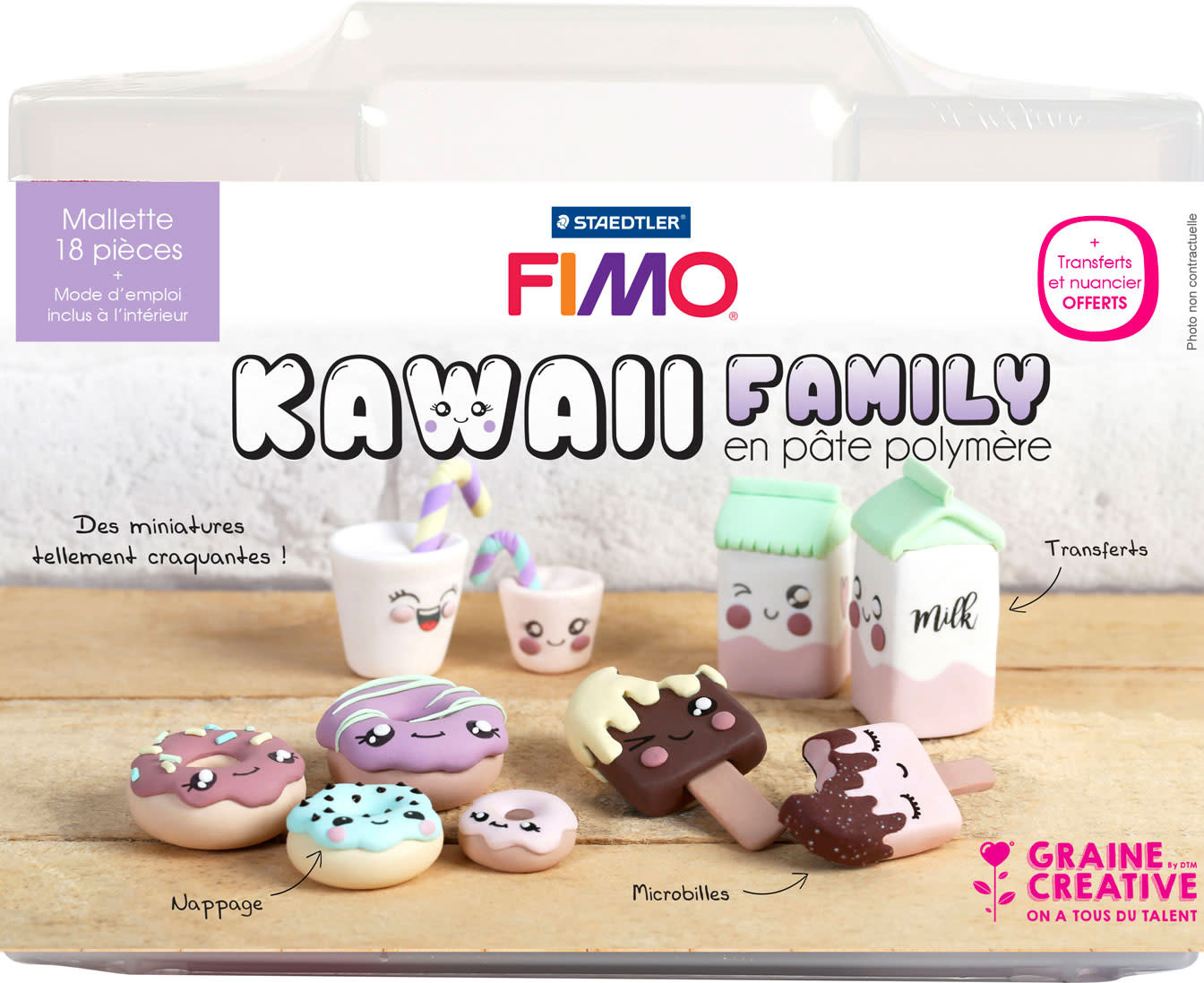 GRAINE CREATIVE Mallette "Kawaii Family" Fimo