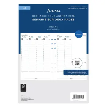 FILOFAX Recharge Semaine sur deux pages - Français - A5 - 2026