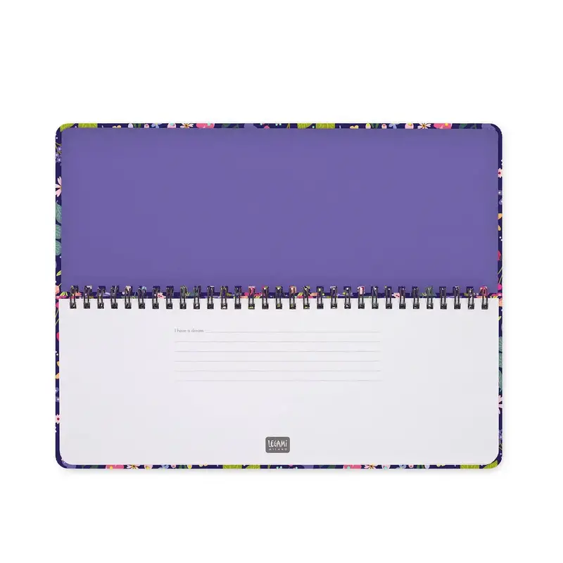 LEGAMI Agenda 12 Mois - 2026 - Desk Planner - Flowers