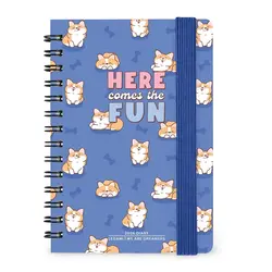 LEGAMI Agenda 12 Mois - 2026 - Small Weekly Spiral Bound - Corgi