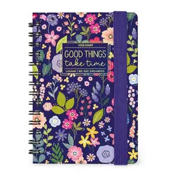 LEGAMI Agenda 12 Mois - 2026 - Small Weekly Spiral Bound - Flowers