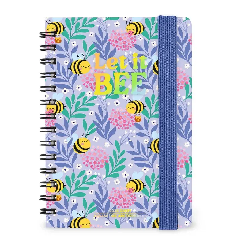LEGAMI Agenda 12 Mois - 2026 - Small Weekly Spiral Bound - Bee