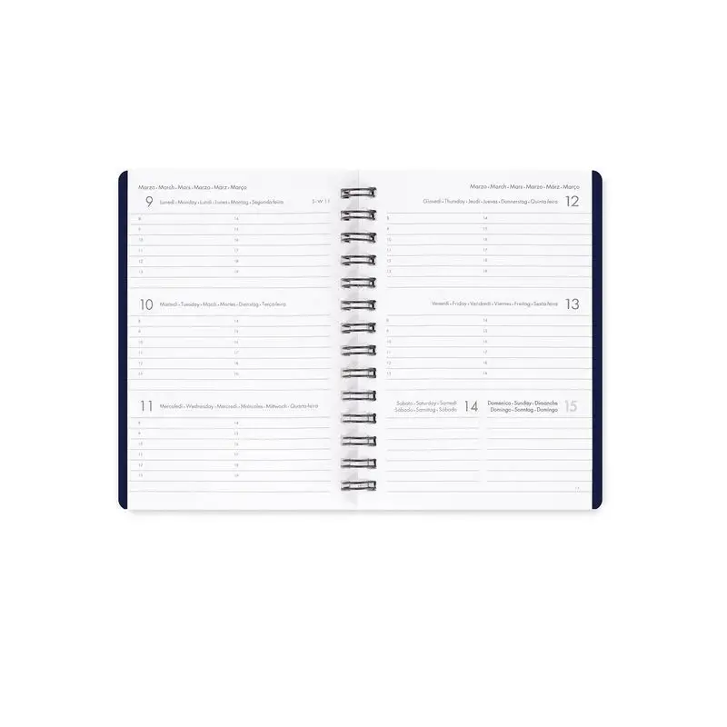 LEGAMI Agenda 12 Mois - 2026 - Small Weekly Spiral Bound - Stars