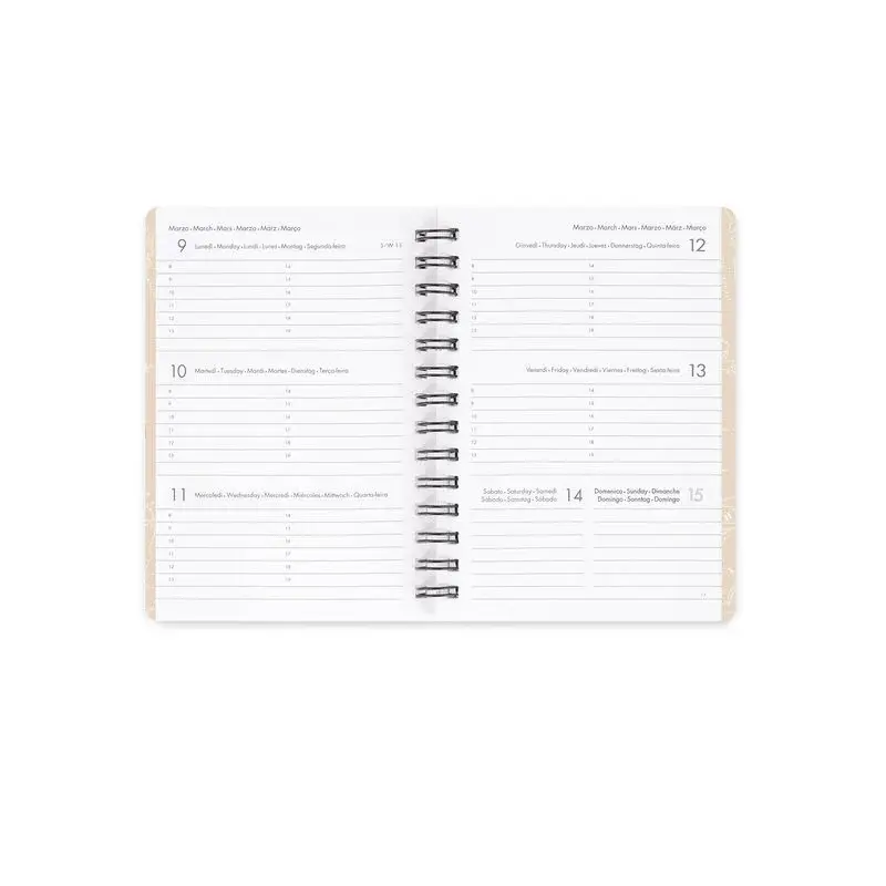 LEGAMI Agenda 12 Mois - 2026 - Small Weekly Spiral Bound - Travel