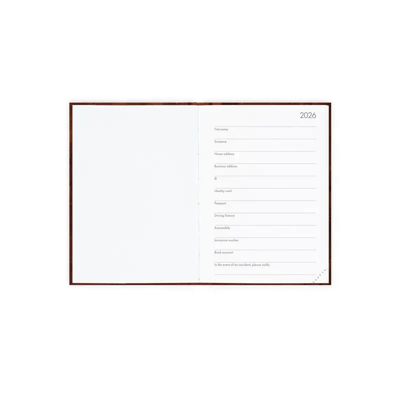 LEGAMI Agenda 12 Mois - 2026 - Small Photo Daily Diary - Vintage Book