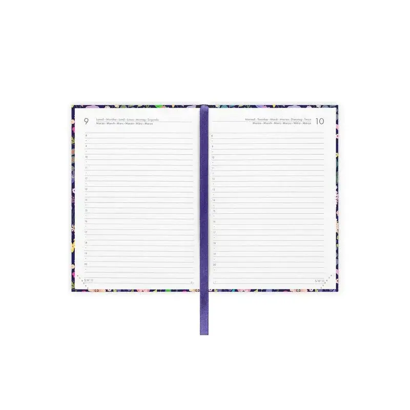 LEGAMI Agenda 12 Mois - 2026 - Small Photo Daily Diary - Flowers