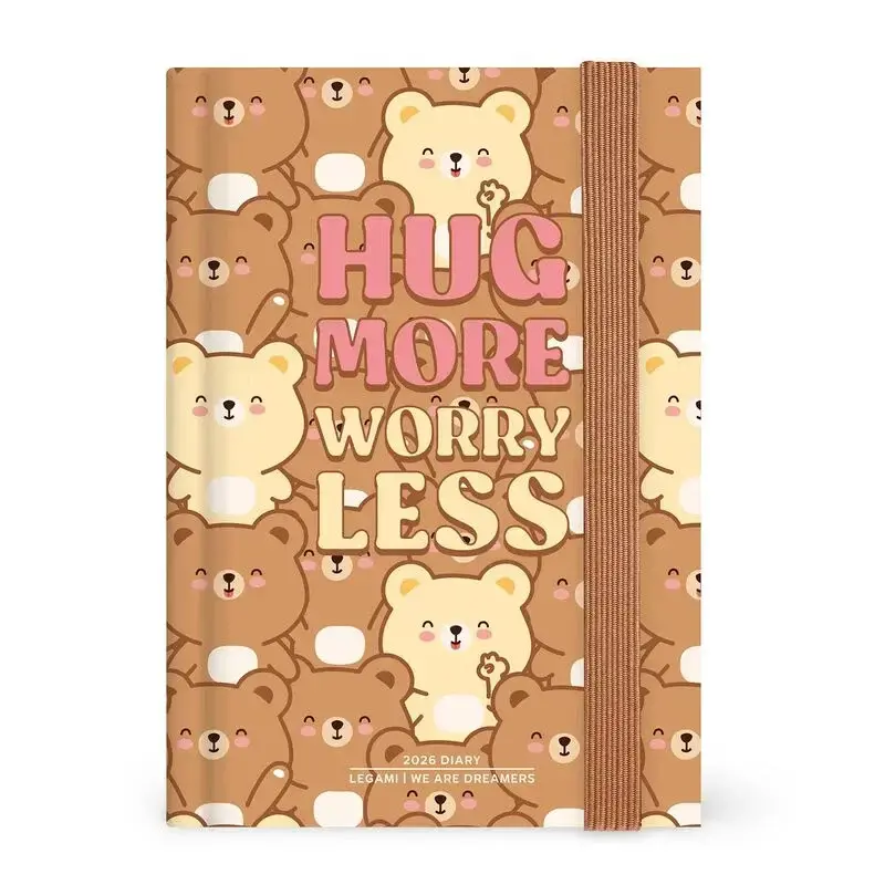 LEGAMI Agenda 12 Mois - 2026 - Small Photo Daily Diary - Teddy Bear