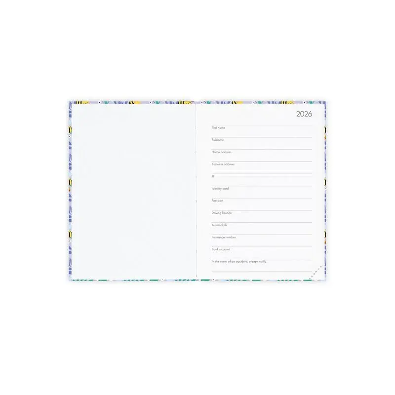 LEGAMI Agenda 12 Mois - 2026 - Small Photo Daily Diary - Bee