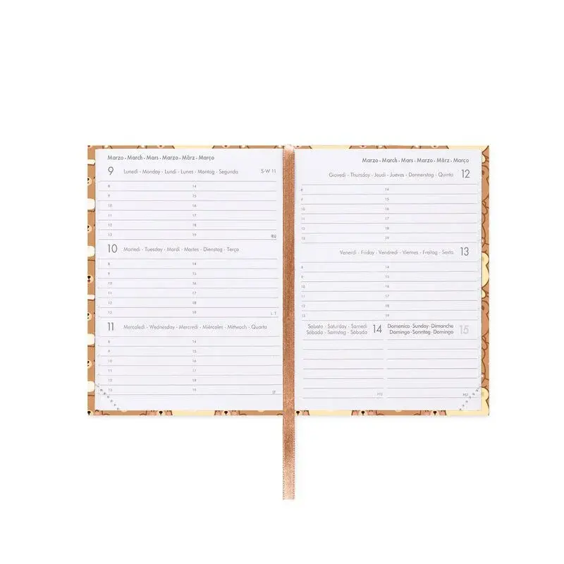 LEGAMI Agenda 12 Mois - 2026 - Mini Photo Weekly Diary - Teddy Bear