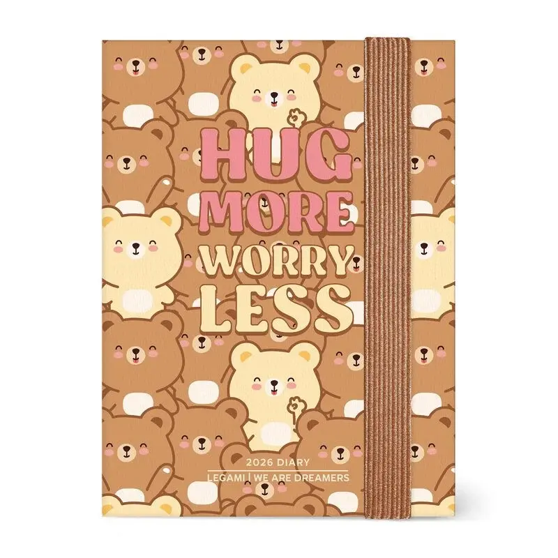 LEGAMI Agenda 12 Mois - 2026 - Mini Photo Weekly Diary - Teddy Bear