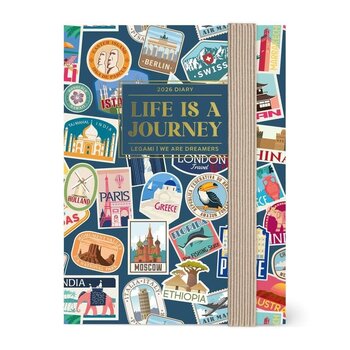 LEGAMI Agenda 12 Mois - 2026 - Mini Photo Weekly Diary - Travel Stickers