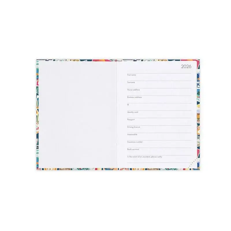 LEGAMI Agenda 12 Mois - 2026 - Mini Photo Weekly Diary - Travel Stickers