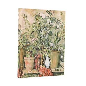 PAPERBLANKS Agenda 1 jour/page- 2026 12-Mois Cezanne’s Terracotta Pots and Flowers Midi