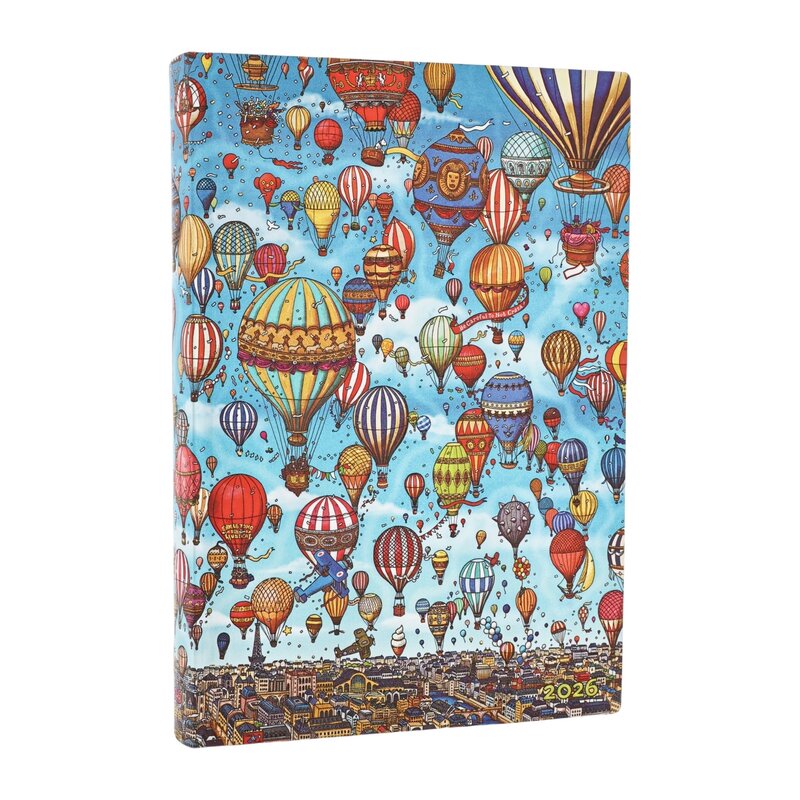 PAPERBLANKS Agenda 1 jour/page - 2026 12-Mois Flexis Balloon Festival Midi