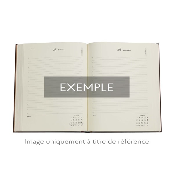 PAPERBLANKS Agenda 1 jour/page - 2026 12-Mois Flexis Black Edition Ultra
