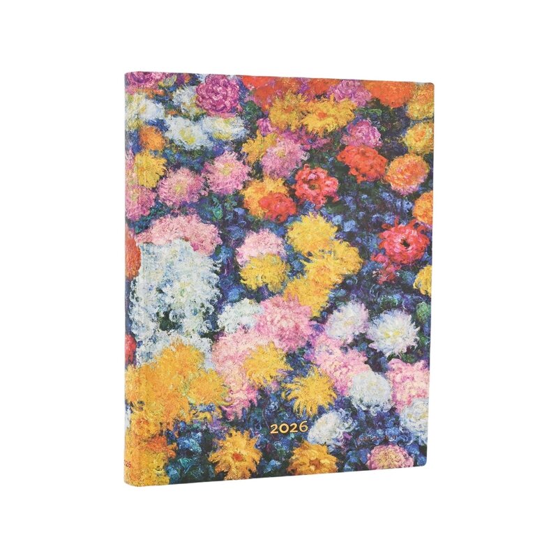PAPERBLANKS Agenda 1 jour/page - 2026 12-Mois Flexis Monet’s Chrysanthemums Ultra