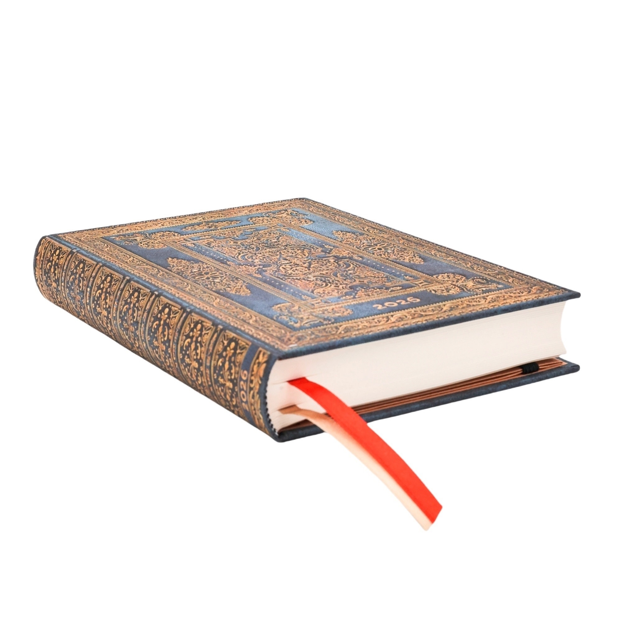 PAPERBLANKS Agenda 1 jour/page - 2026 12-Mois Blue Luxe Midi