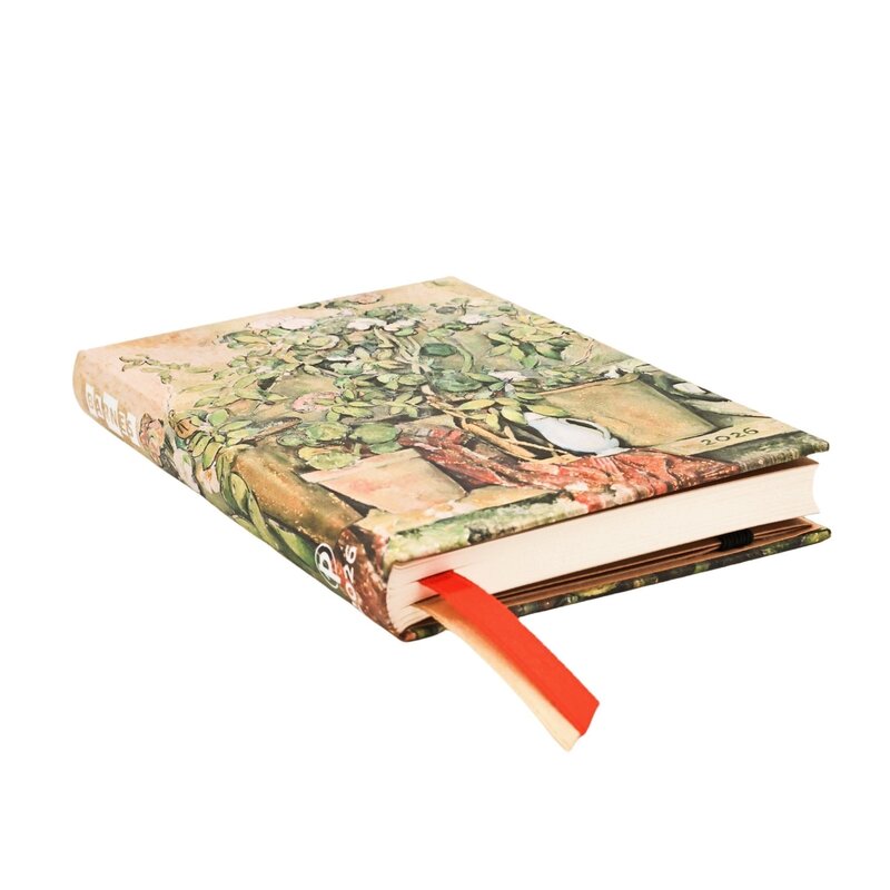 PAPERBLANKS Agenda Semainier Vertical - 2026 12-Mois Cezanne’s Terracotta Pots and Flowers Mini