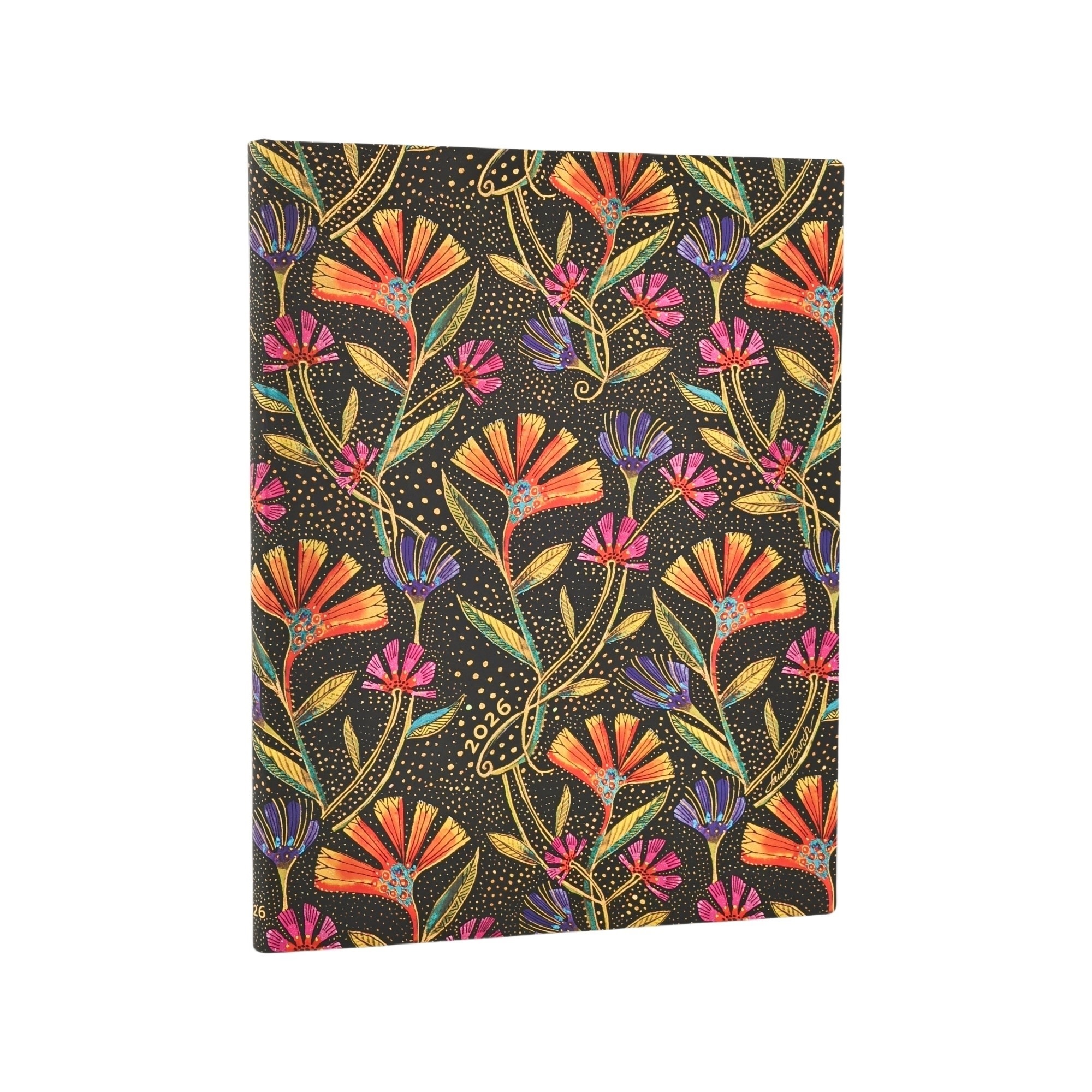 PAPERBLANKS Agenda Semainier Vertical - 2026 12-Mois Flexis Wild Flowers Ultra
