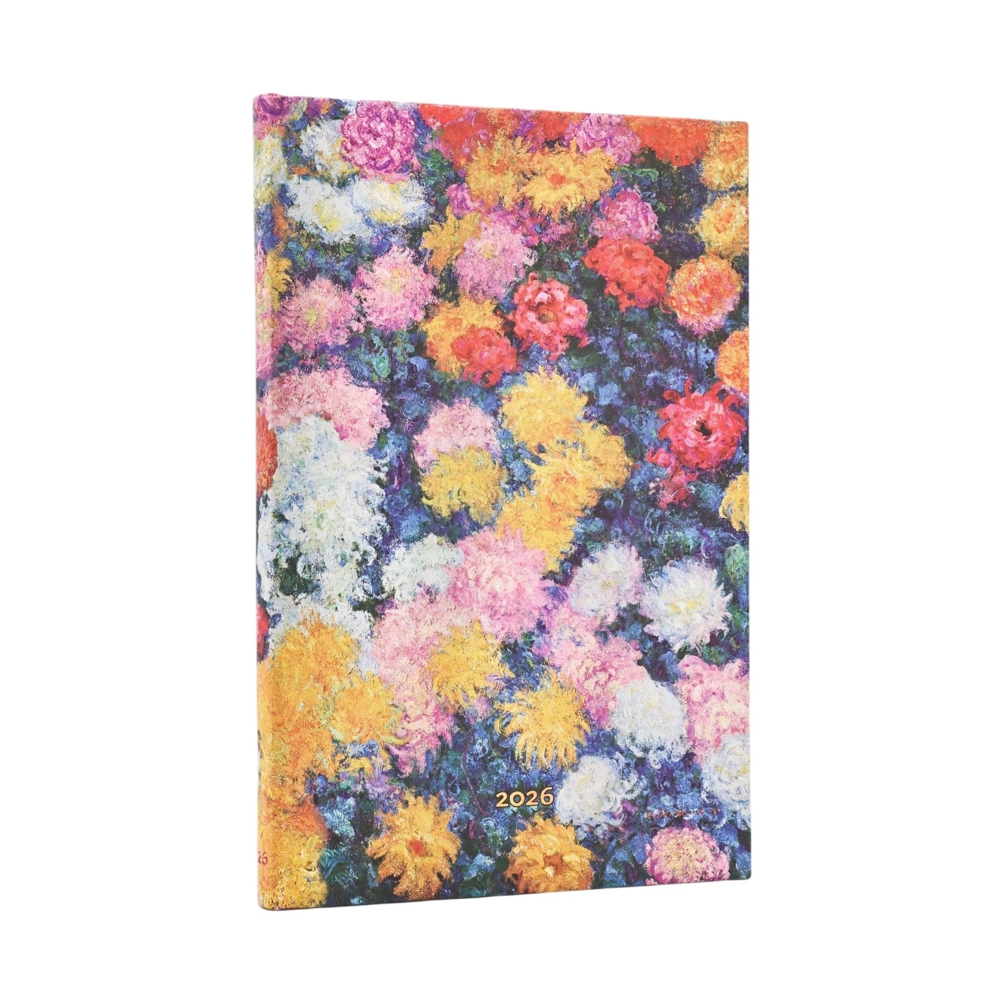 PAPERBLANKS Agenda Semainier Vertical - 2026 12-Mois Monet’s Chrysanthemums Maxi