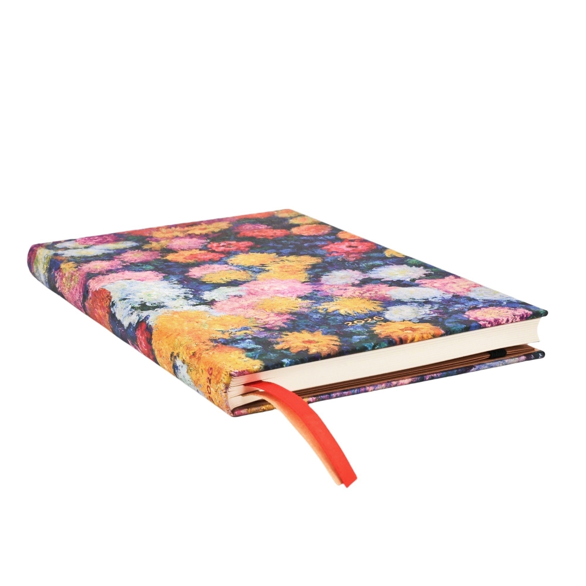PAPERBLANKS Agenda Semainier Vertical - 2026 12-Mois Monet’s Chrysanthemums Maxi