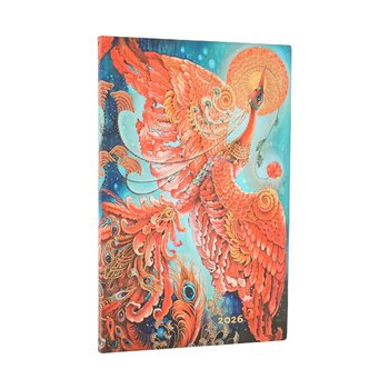 PAPERBLANKS Agenda Semainier Horizontal - 2026 12-Mois Flexis Firebird Maxi