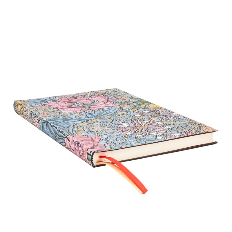 PAPERBLANKS Agenda Semainier Horizontal - 2026 12-Mois Flexis Morris Pink Honeysuckle Maxi