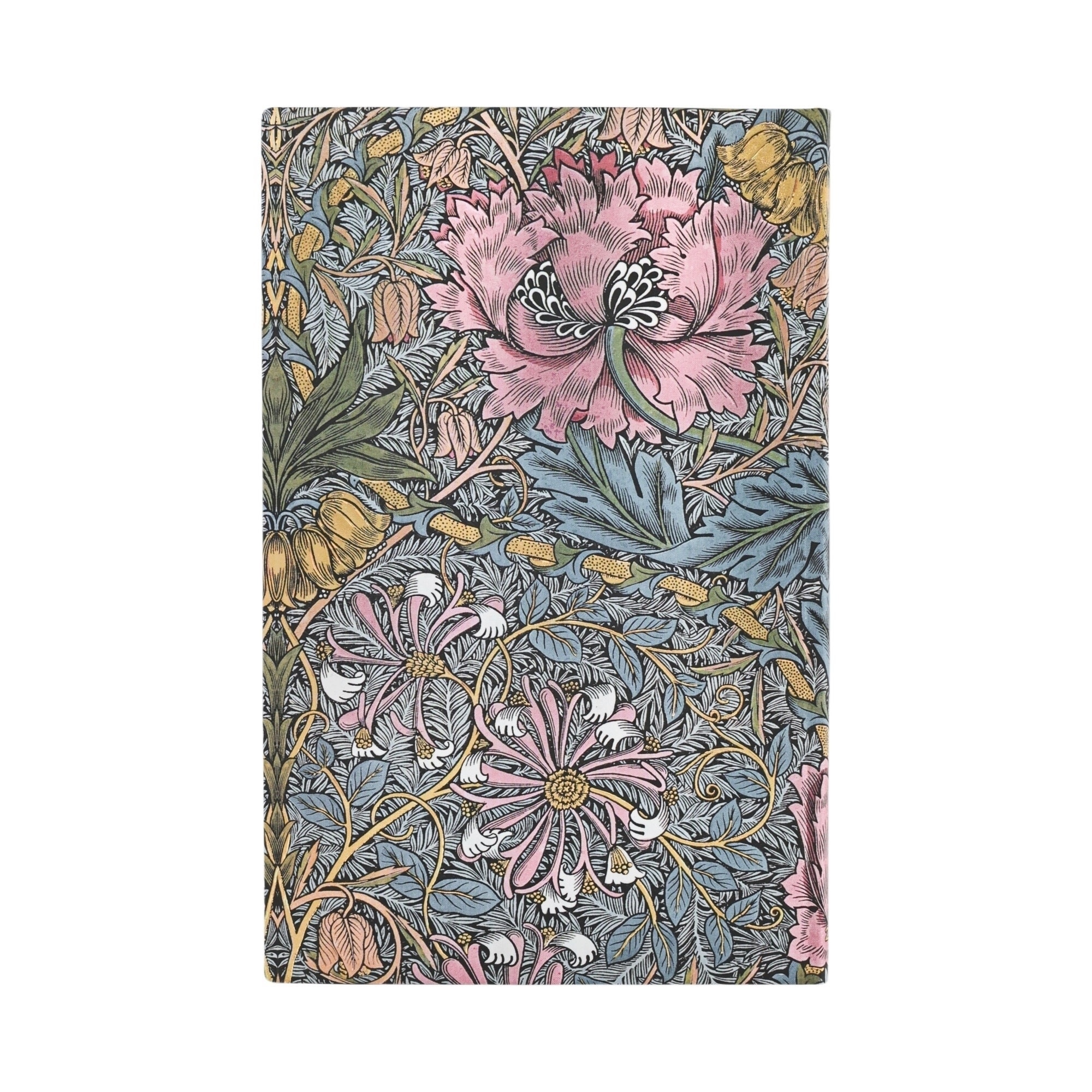 PAPERBLANKS Agenda Semainier Horizontal - 2026 12-Mois Flexis Morris Pink Honeysuckle Maxi