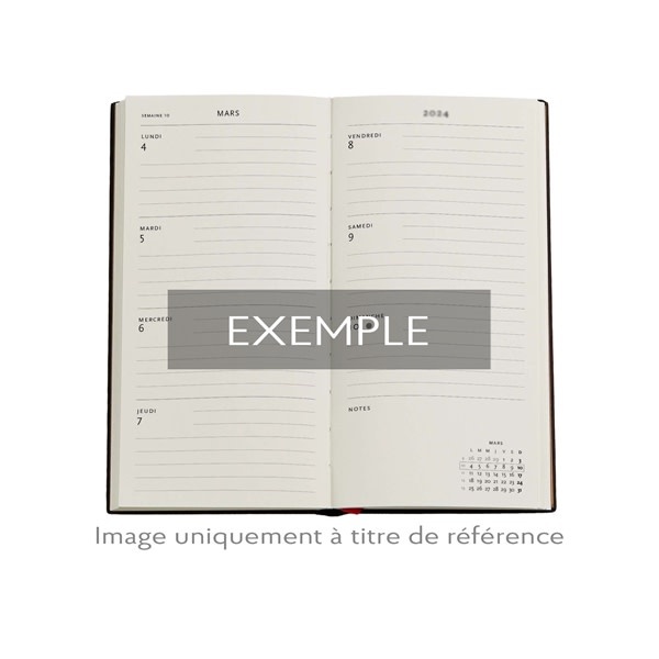 PAPERBLANKS Agenda Semainier Horizontal - 2026 12-Mois Morris Pink Honeysuckle Slim