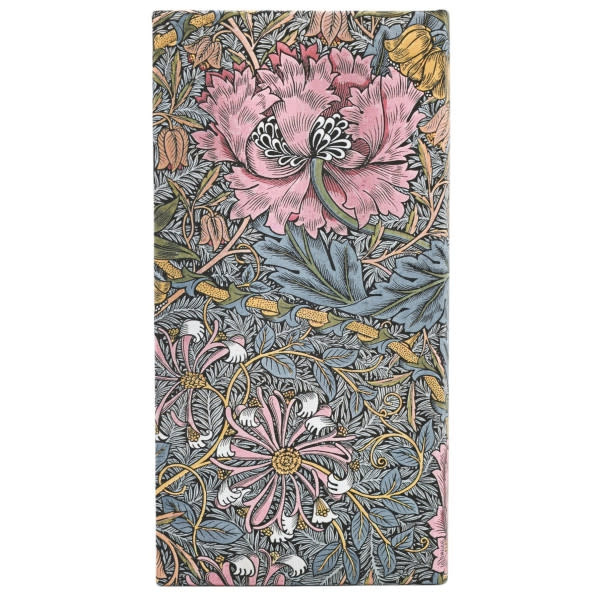 PAPERBLANKS Agenda Semainier Horizontal - 2026 12-Mois Morris Pink Honeysuckle Slim