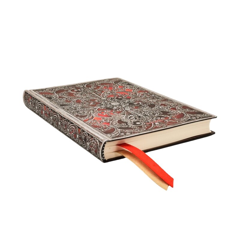 PAPERBLANKS Agenda Semainier Horizontal- 2026 12-Mois Flexis Garnet Mini