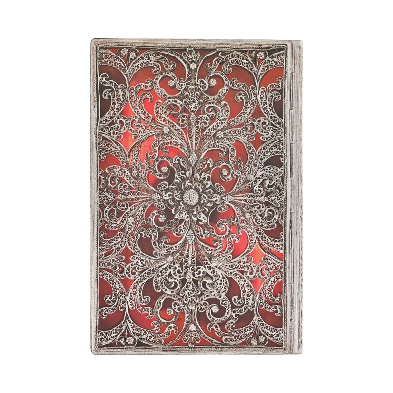 PAPERBLANKS Agenda Semainier Horizontal- 2026 12-Mois Flexis Garnet Mini