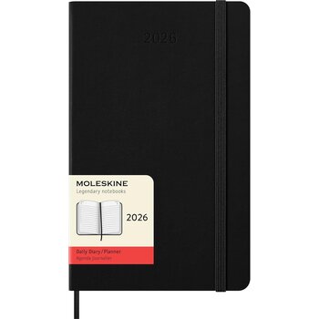 MOLESKINE Agendas 12 Mois Journalier Grand Format 13x21cm Rigide Noir