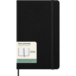MOLESKINE Agendas 12 Mois Semainier Horizontal Grand Format 13x21cm Rigide Noir