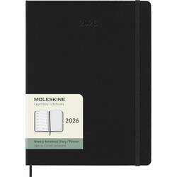 MOLESKINE Agendas 12 Mois Semainier Format Xl 19x25cm Rigide Noir