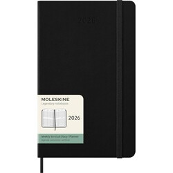 MOLESKINE Agendas 12 Mois Semainier Vertical Grand Format 13x21cm Rigide Noir
