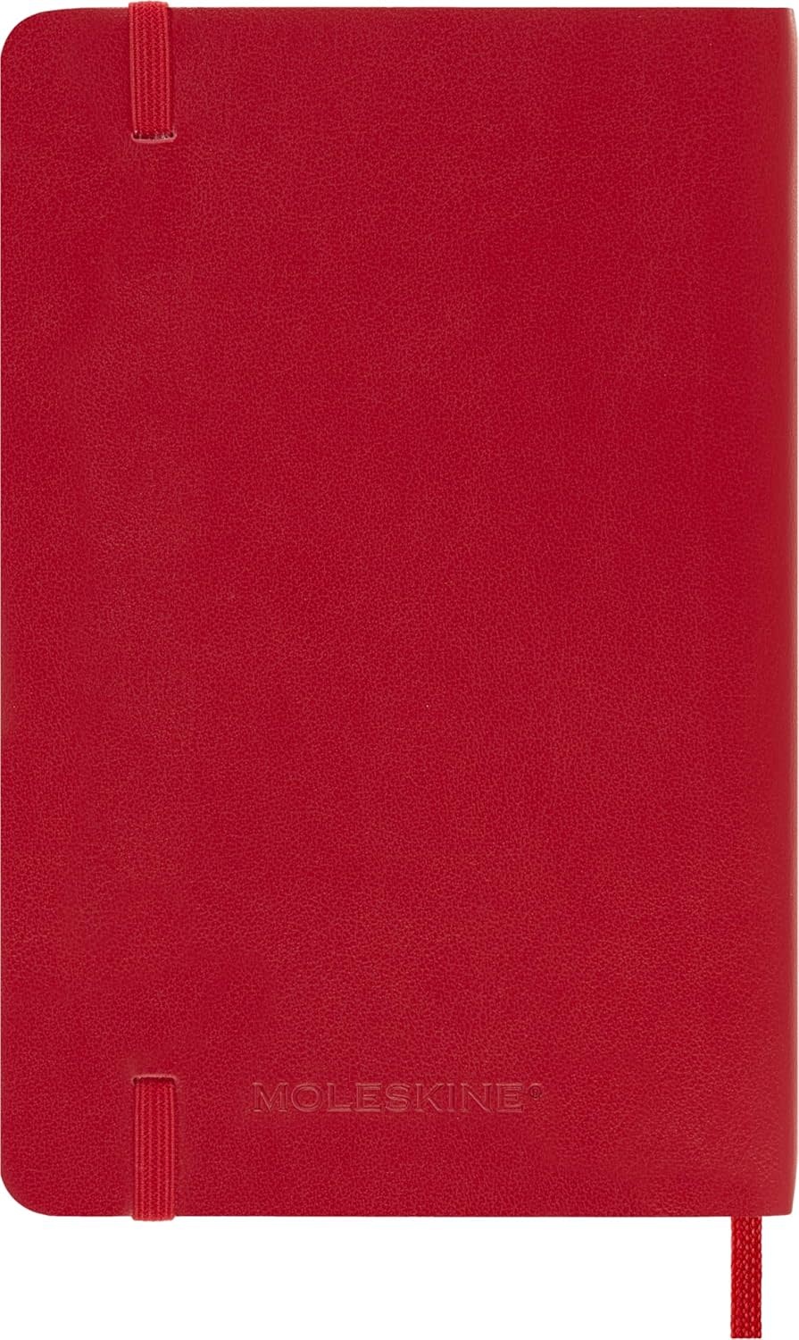 MOLESKINE Agendas 12 Mois Semainier Format Poche 9x14cm Souple Rouge Scarlet