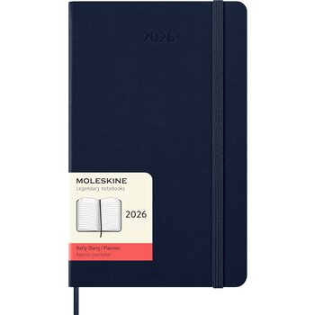 MOLESKINE Agendas 12 Mois Journalier Grand Format 13x21cm Rigide Bleu Saphir