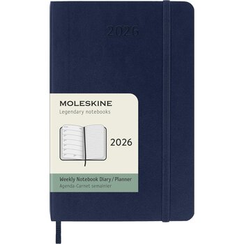 MOLESKINE Agendas 12 Mois Semainier Format Poche 9x14cm Souple Bleu Saphir