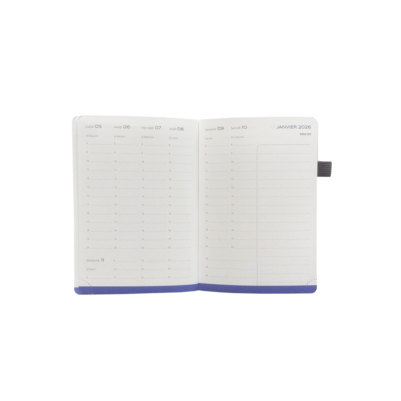 EPOPEE Agenda civil semainier vertical Clémence A6 10,5x15cm Couleurs aléatoires