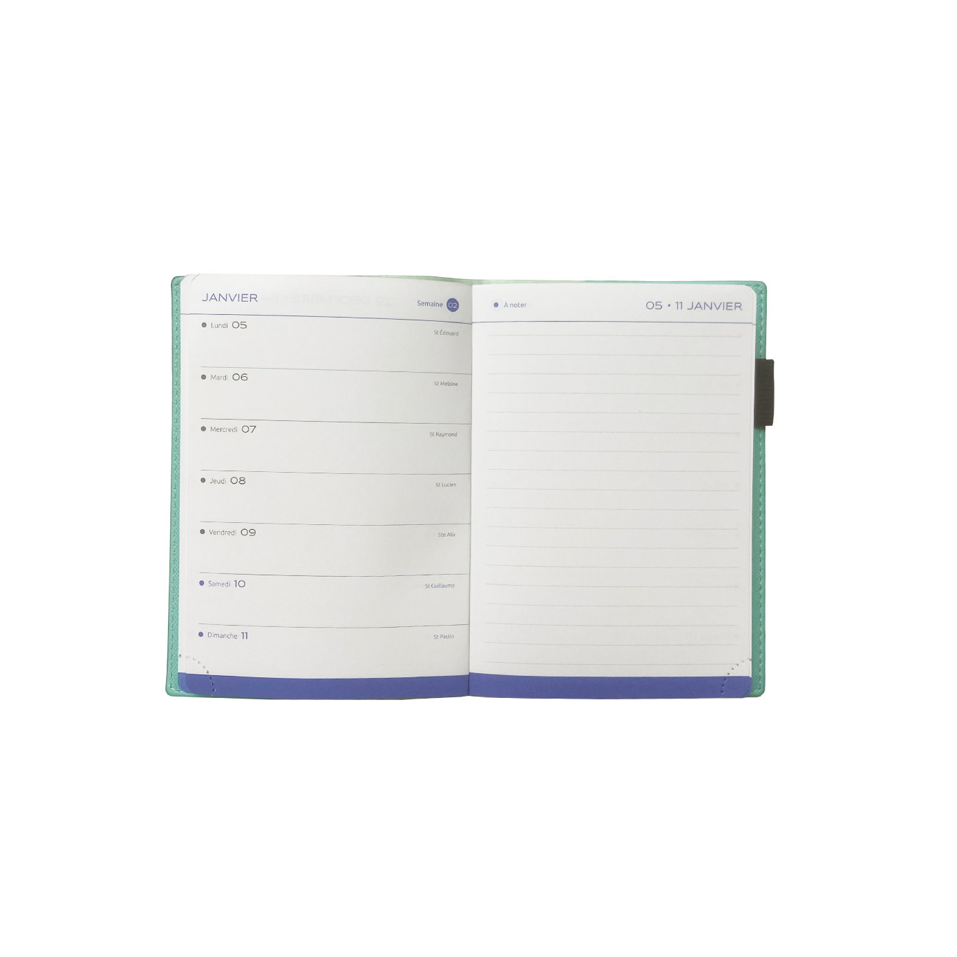 EPOPEE Agenda civil semainier horizontal + notes Félicité A6 10,5x15 cm Modèles aléatoires